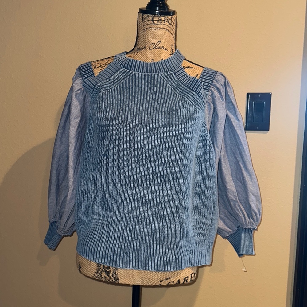 Free people blue sweater